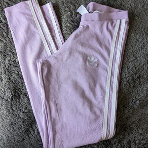 adidas Originals Classics 3-stripes lilac tights leggings in XS